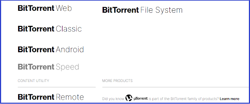 Produk BitTorrent