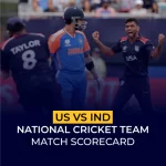 US Vs Ind National Cricket Team Match Scorecard