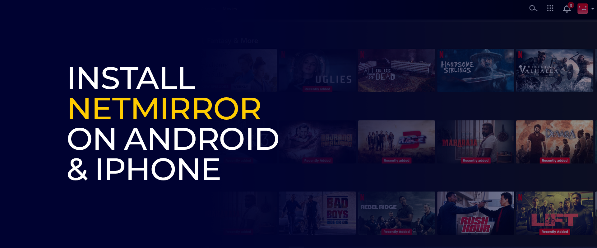 Install NetMirror on Android & iPhone Banner