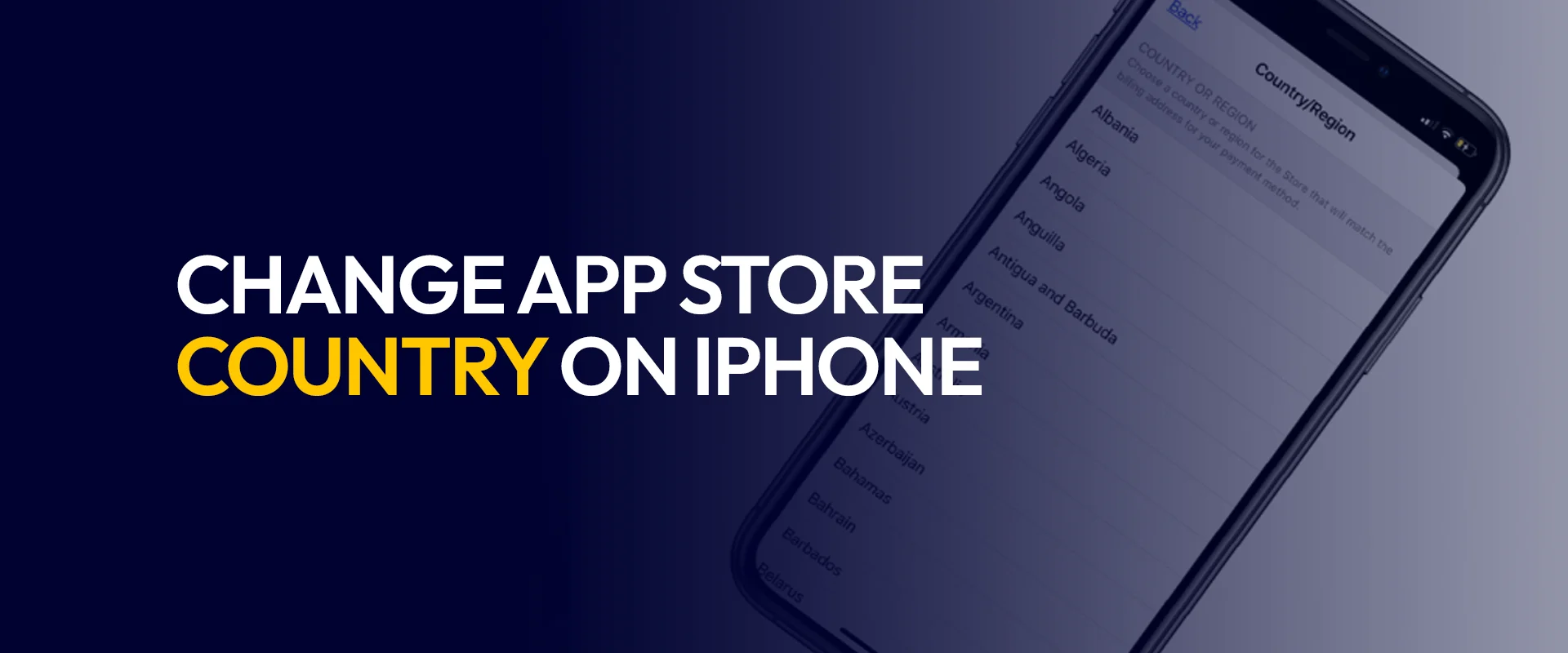 Change App Store Country on iPhone