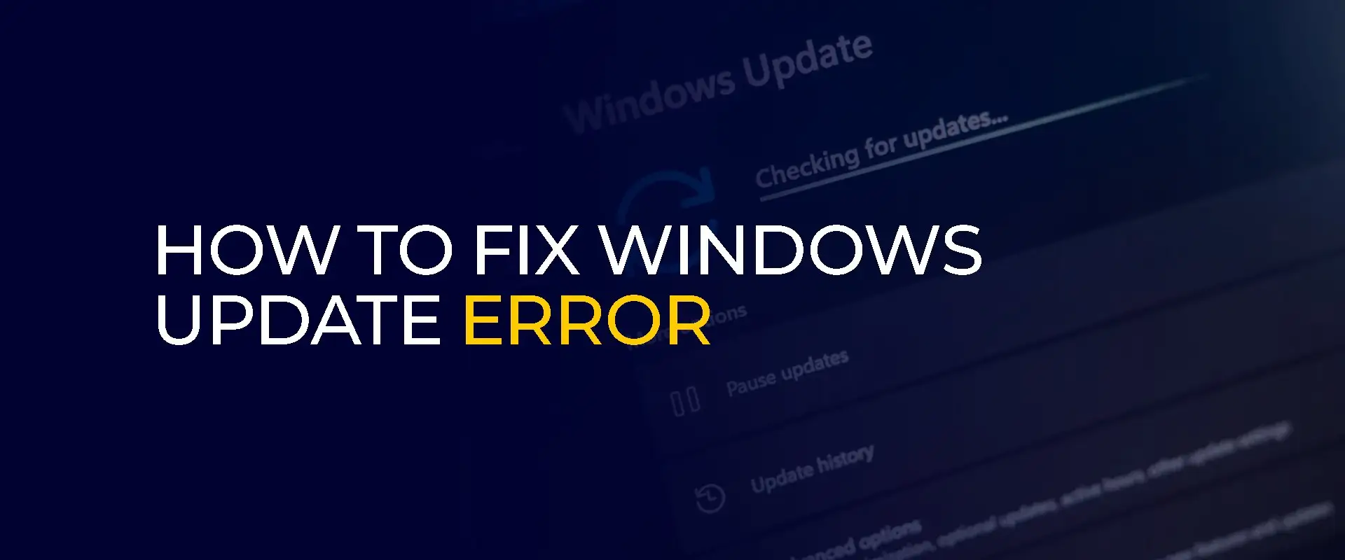 How to Fix Windows Update Error