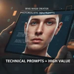 صورة رئيسية لـ Bing Image Creator، تتضمن اقتراحات واقعية للبشرة