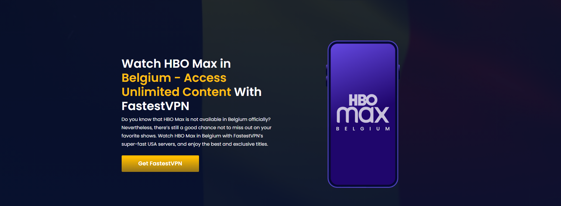 كيف تشاهد HBO Max في بلجيكا مع FastestVPN