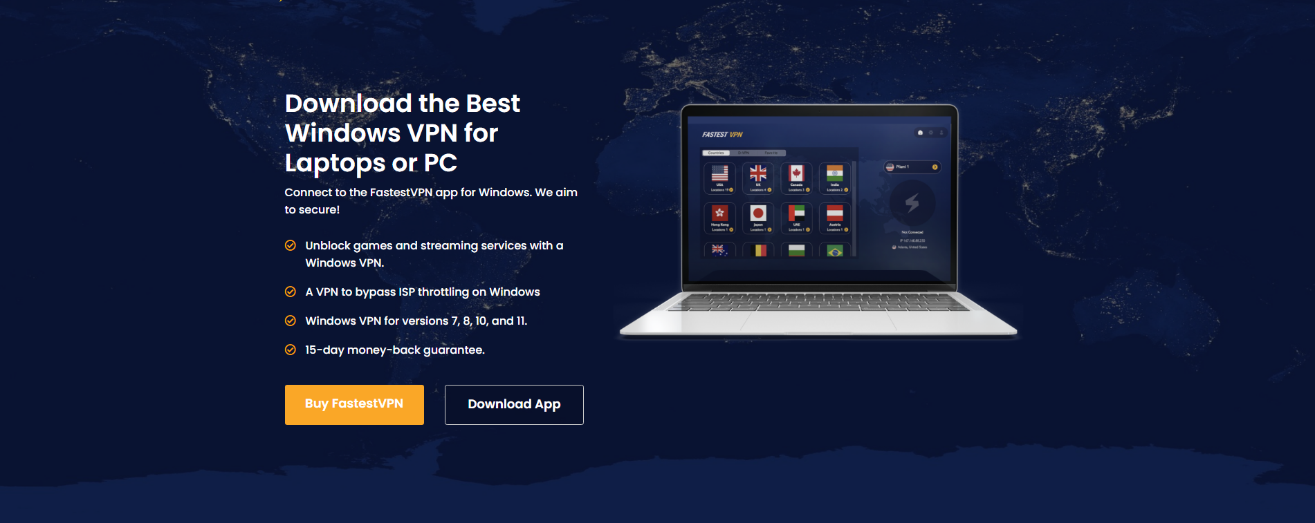 Best VPN for Windows (PC & Laptop) - FastestVPN