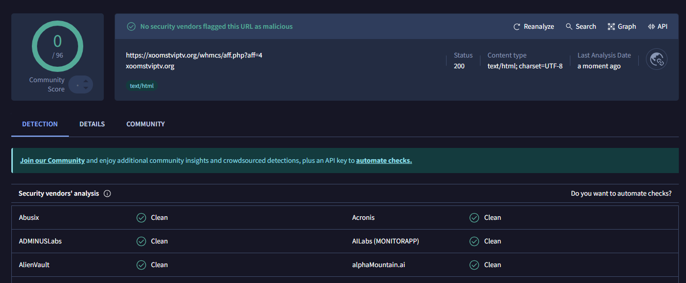 xoomstv iptv virus check