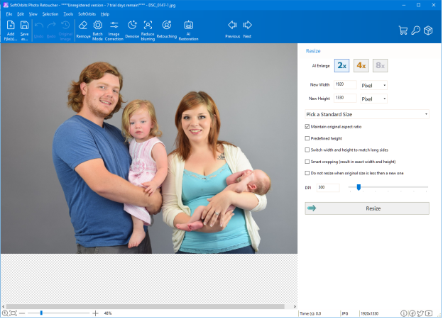 How to Enlarge an Image with SoftOrbits Photo Retoucher