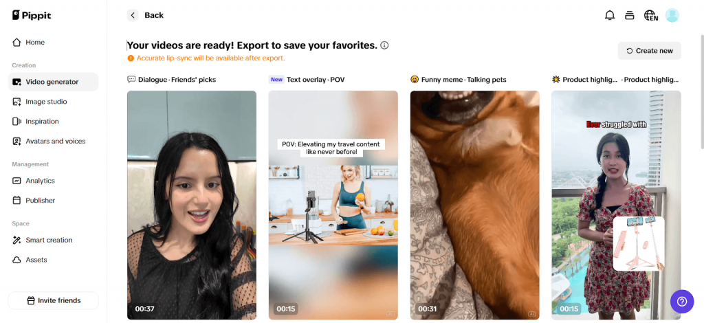 Pippit Video Generator 