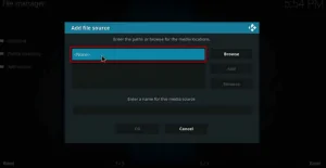 Kodi Aggiungi sorgente