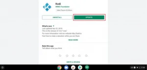 Kodi update on Play Store