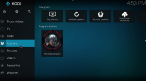 Kodi Home Screen 1 Kodi Home Screen 1