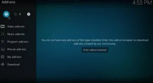Programma di installazione del pacchetto Kodi 1