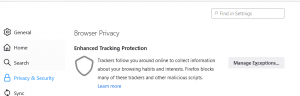 Firefox enhanced tracking protection Firefox enhanced tracking protection