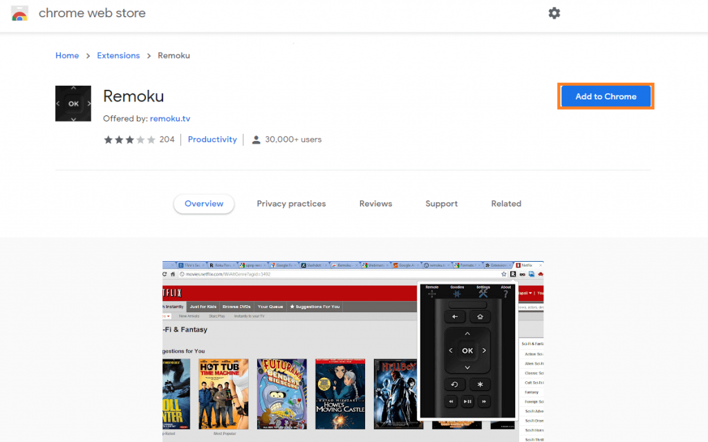 Add Remoku to Chrome Add Remoku to Chrome