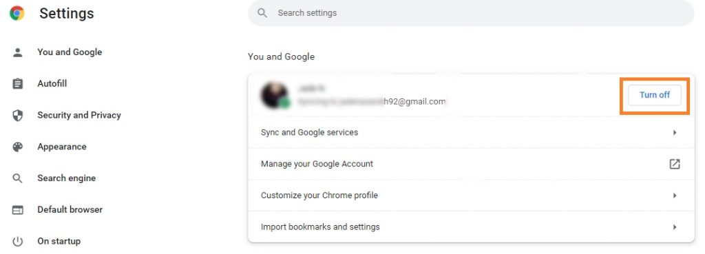 Turn off sync windows Turn off sync windows
