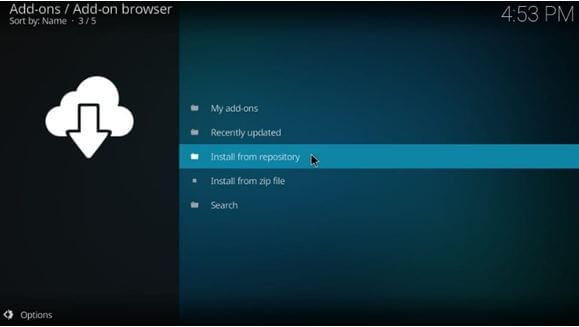 install from repository menu install from repository menu