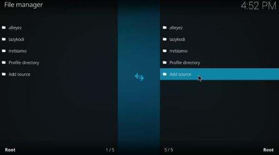 Kodi Add Source Window Kodi Add Source Window