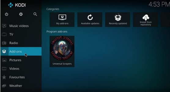 Kodi back to Home Screen Kodi back to Home Screen