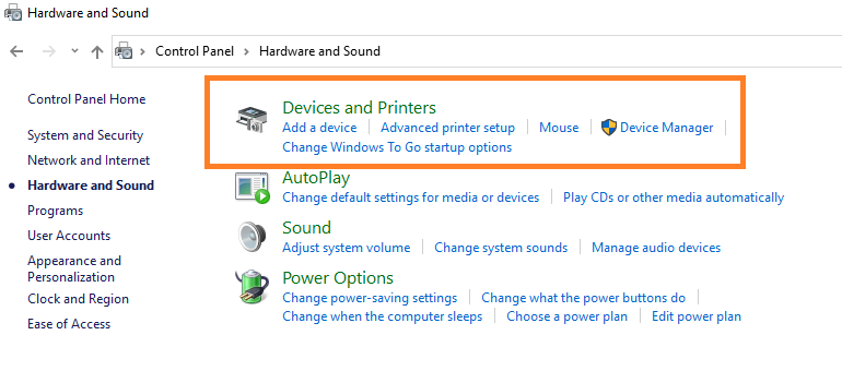 Windows Devices and Printers Windows Devices and Printers
