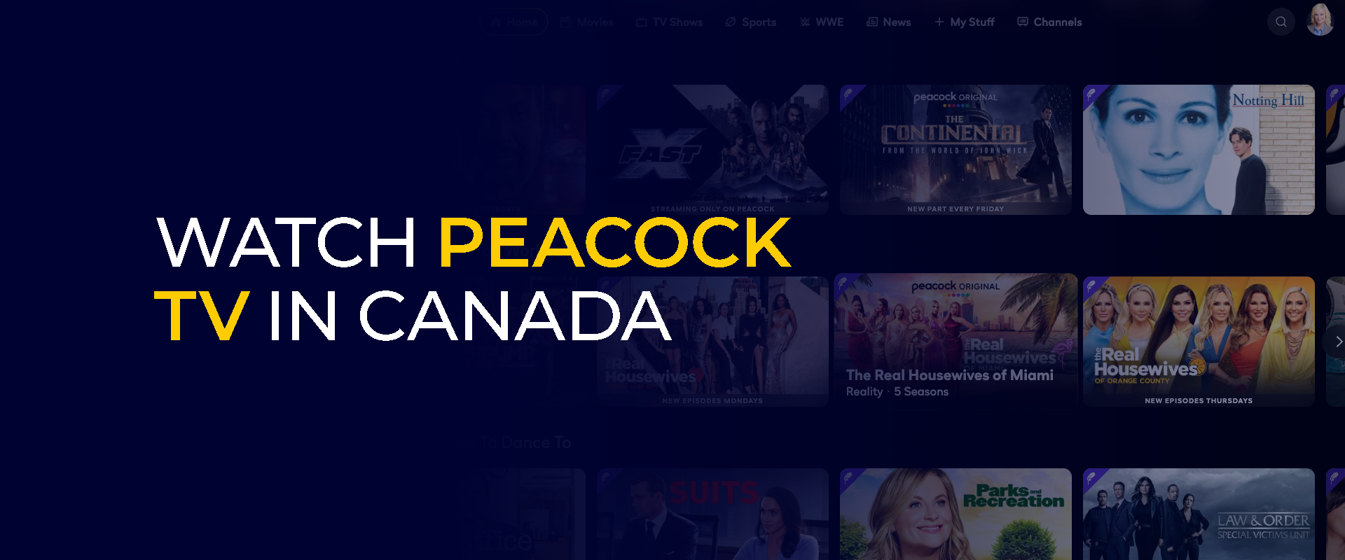 Watch Peacock TV in Canada