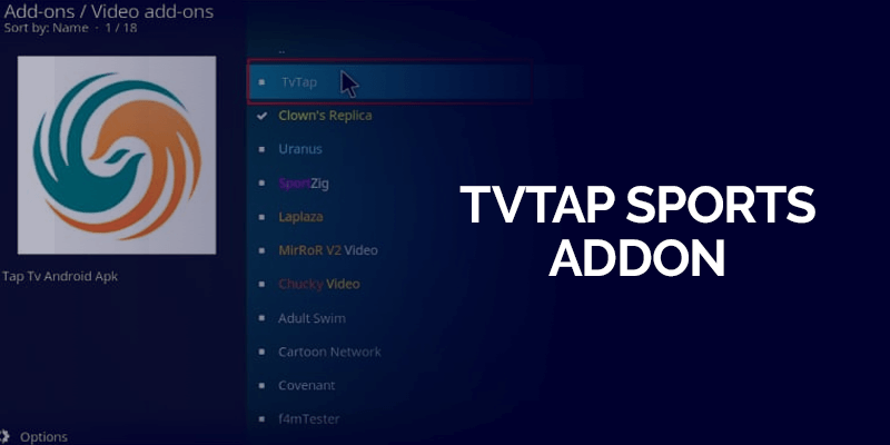 TvTap Sports addon