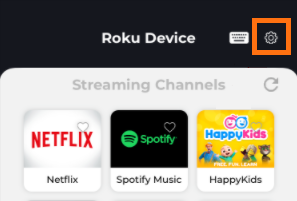 gear icon roku mobile app gear icon roku mobile app