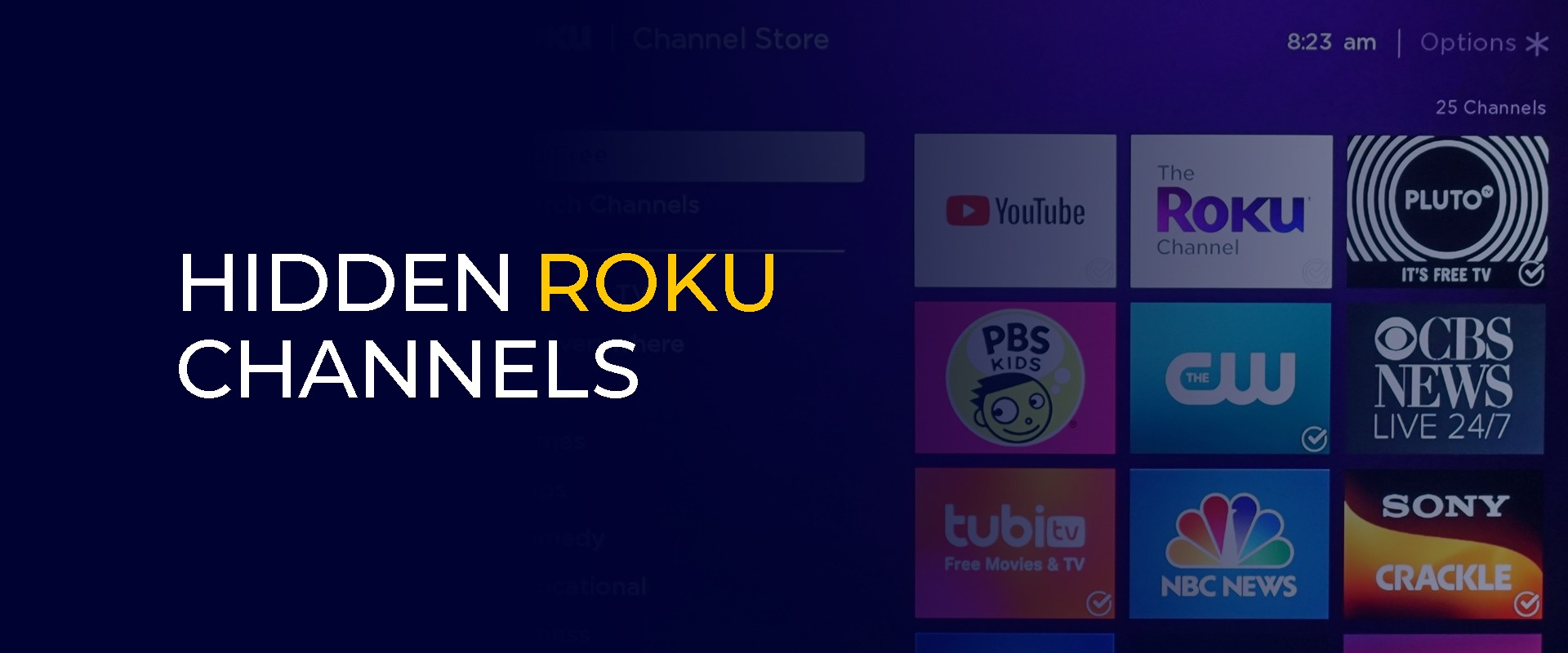 Hidden Roku Channel List