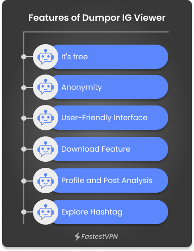 Features of Dumpor IG Viewer Infographics