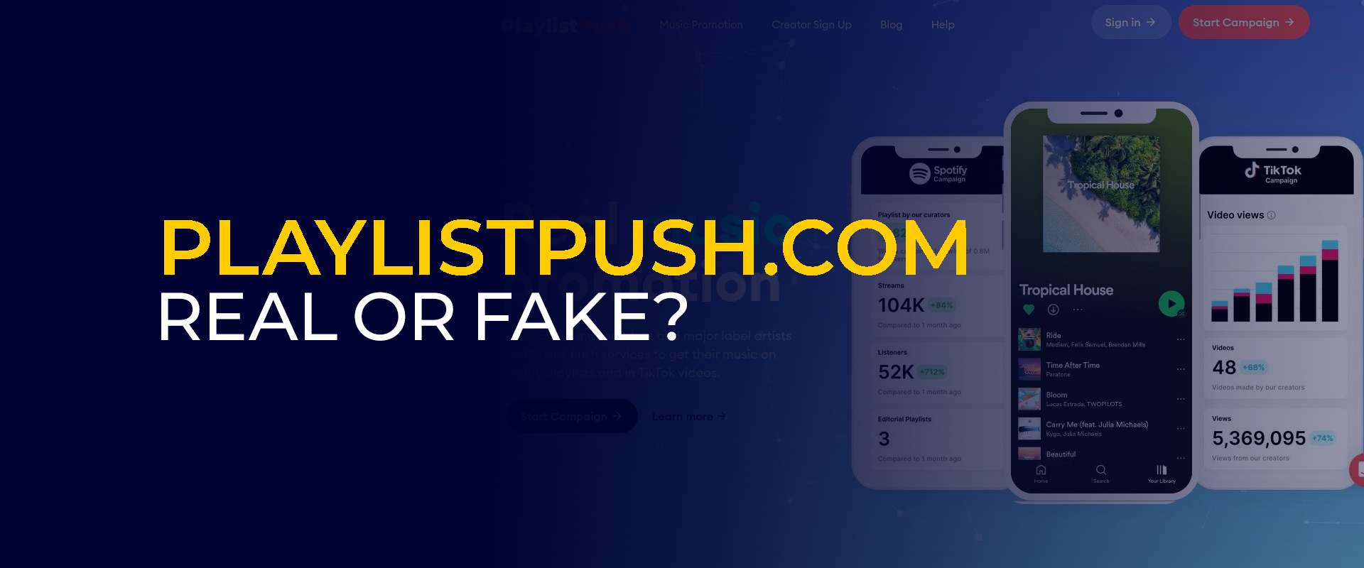 Playlistpush.com Real or Fake