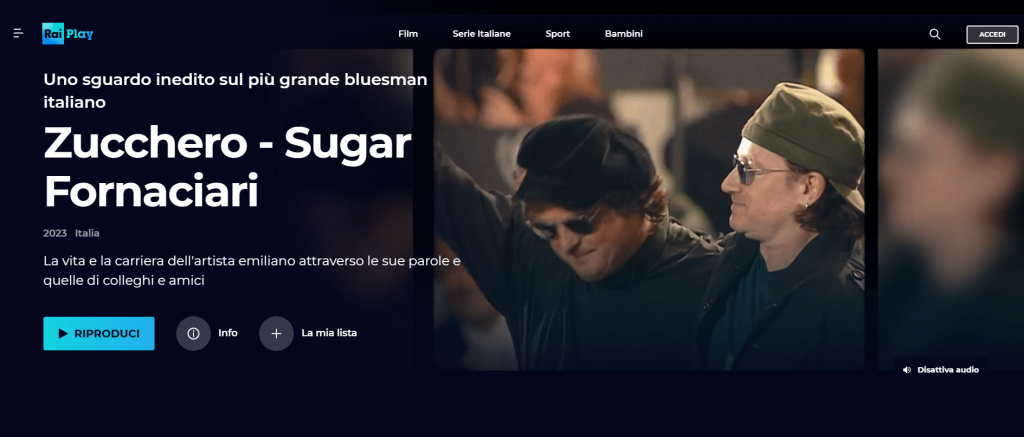 RaiPlay Home Page