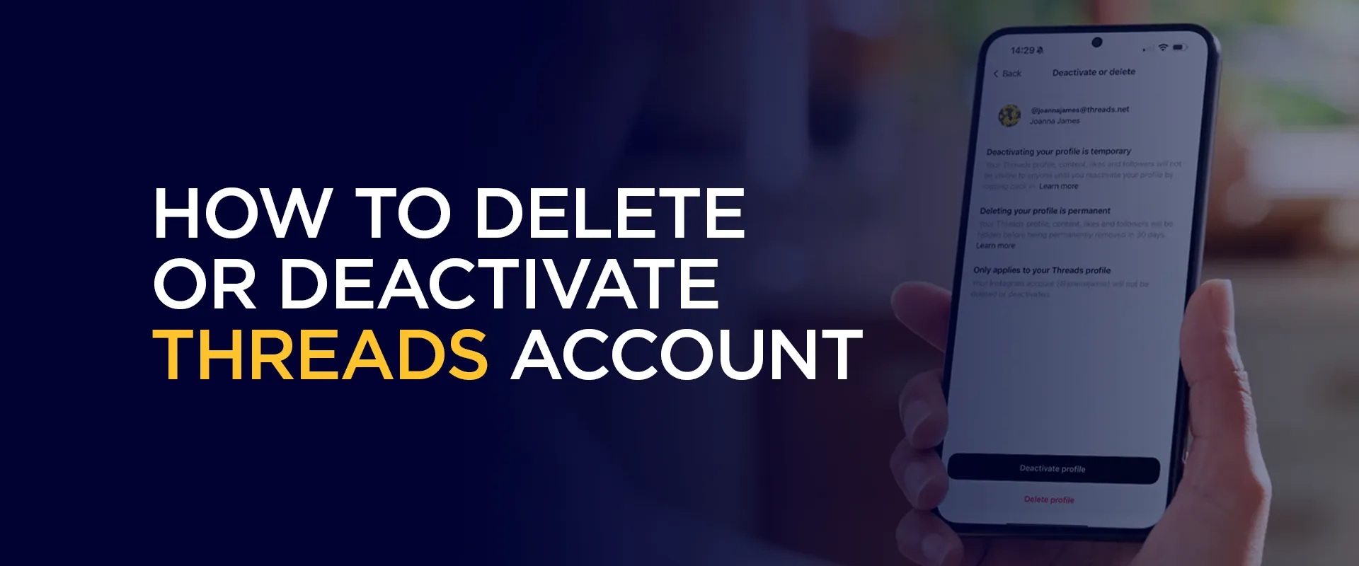 How to Delete or Deactivate Threads Account